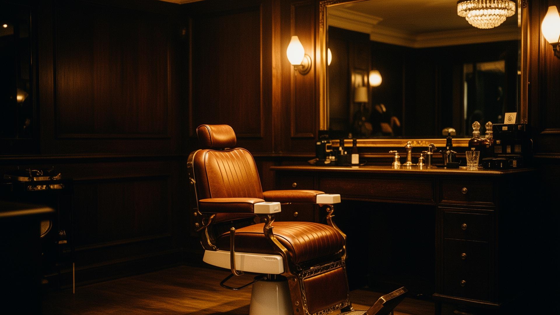 Interior do Salão Estilo Barbearia